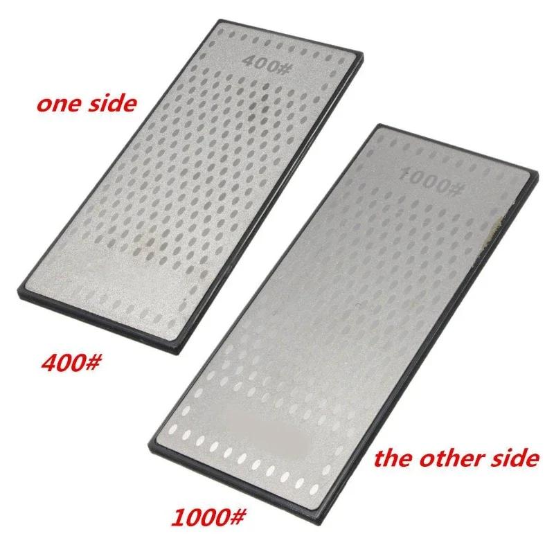 

400 & 1000 Grit Double-Sided Diamond Knife Sharpener Stone Kitchen Whetstone Ultra-Fine Colourette Sharpening Stone Sharpeners 400 And 1000 Grit серый
