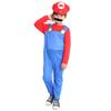 Costume Classic Super Mario for Kids Party Chili Role Play Carnival Christmas Halloween with Hat and Beard Red L 7-8 Years