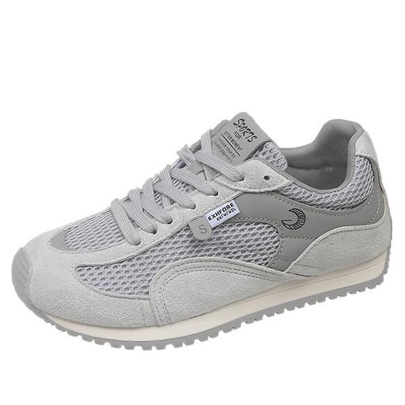 Thin breathable mesh Forrest Gump shoes women's 2025 summer new super fire thick-soled retro casual soft-soled red German training shoes