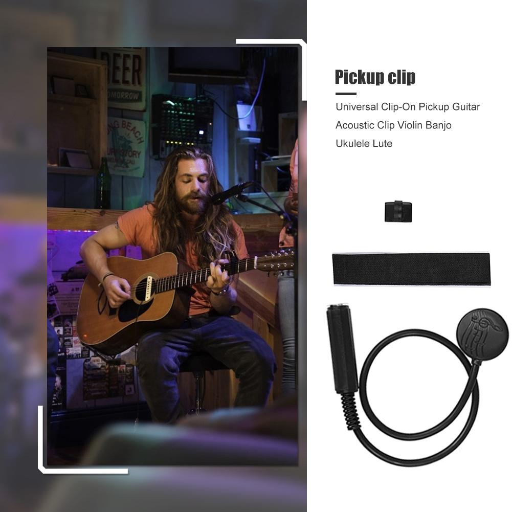 Portable Condenser Microphone Pickup Rubber Material General Contact Microphone Musical Instrument Accessories for Guitar Violin