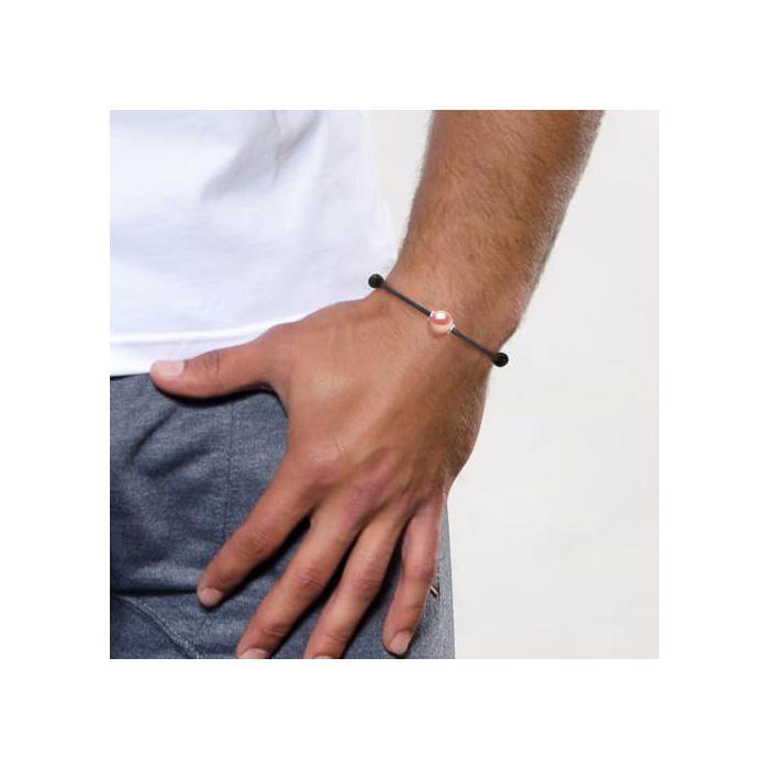 Bracelet - PEARLS et COLORS NATURAL FINE PEARLS - Perle d'eau douce 9-10 mm - Rose naturel AAA+ - Argent 925