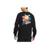 Nike Sportswear Graphic Print Long Sleeve T-Shirt Men Tops Black DM7916-010