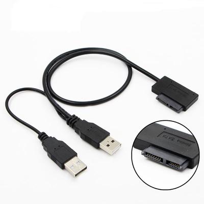 CD-ROM Cable USB To 7+6 Adapter DVD 13Pin SATA for Laptop HDD Drive Slimline