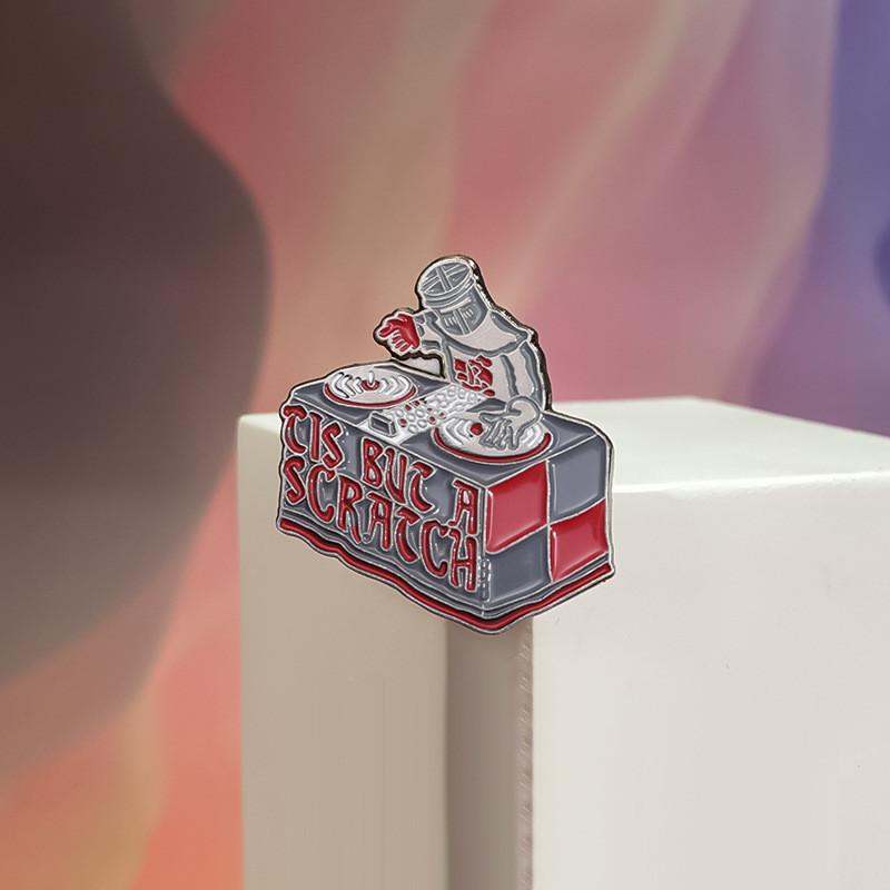 Creative Cartoon Style Dj Disc Jockey Themed Brooch Pin Fashion Accessory For All