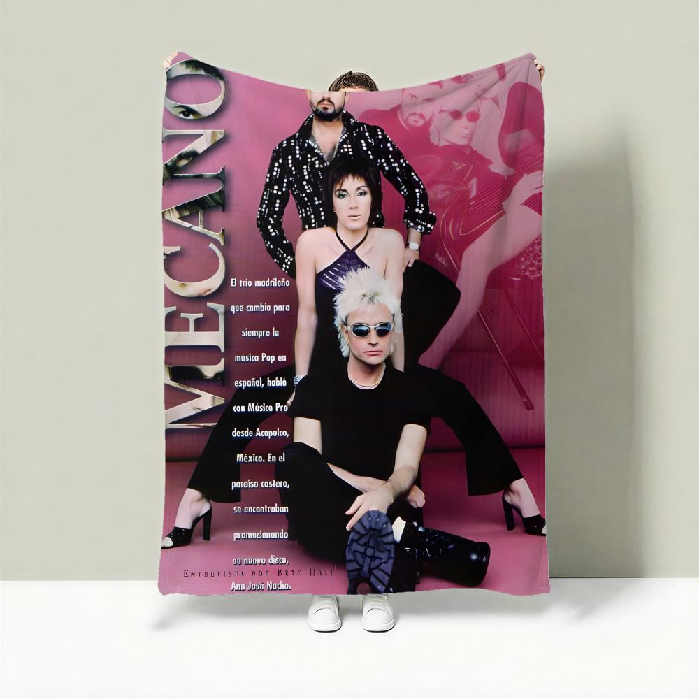 Band M-Mecano Throw Lightweight 240g Flannel Blanket Soft Skin-friendly for Summer Cooling 75X95CM