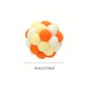 [Colorful Bell Ball Interactive Toy] Cat Toy Colorful Handmade Bell Ball Bouncy Ball Interactive Chase Pet Supplies