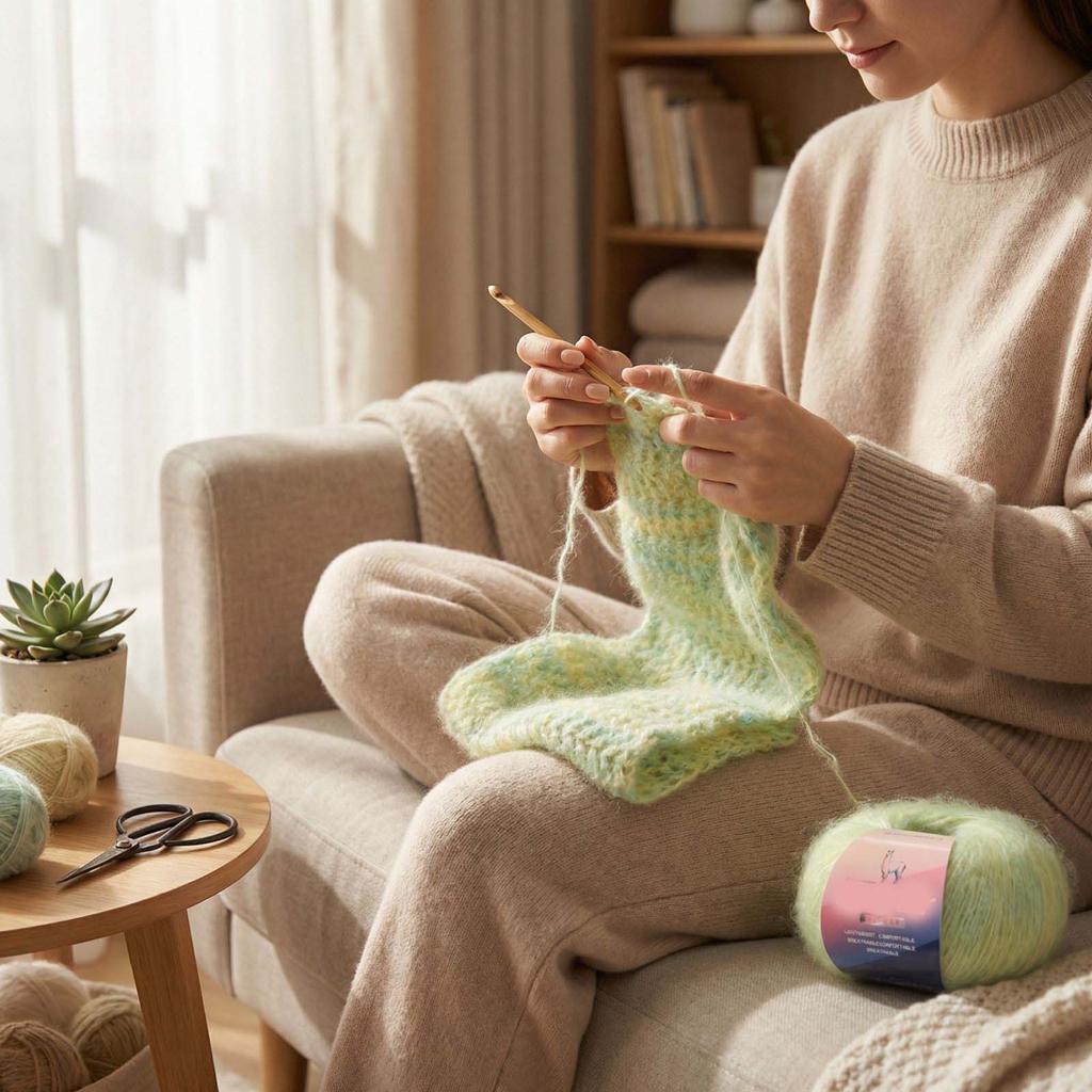Laine pour tricot à la main et crochet