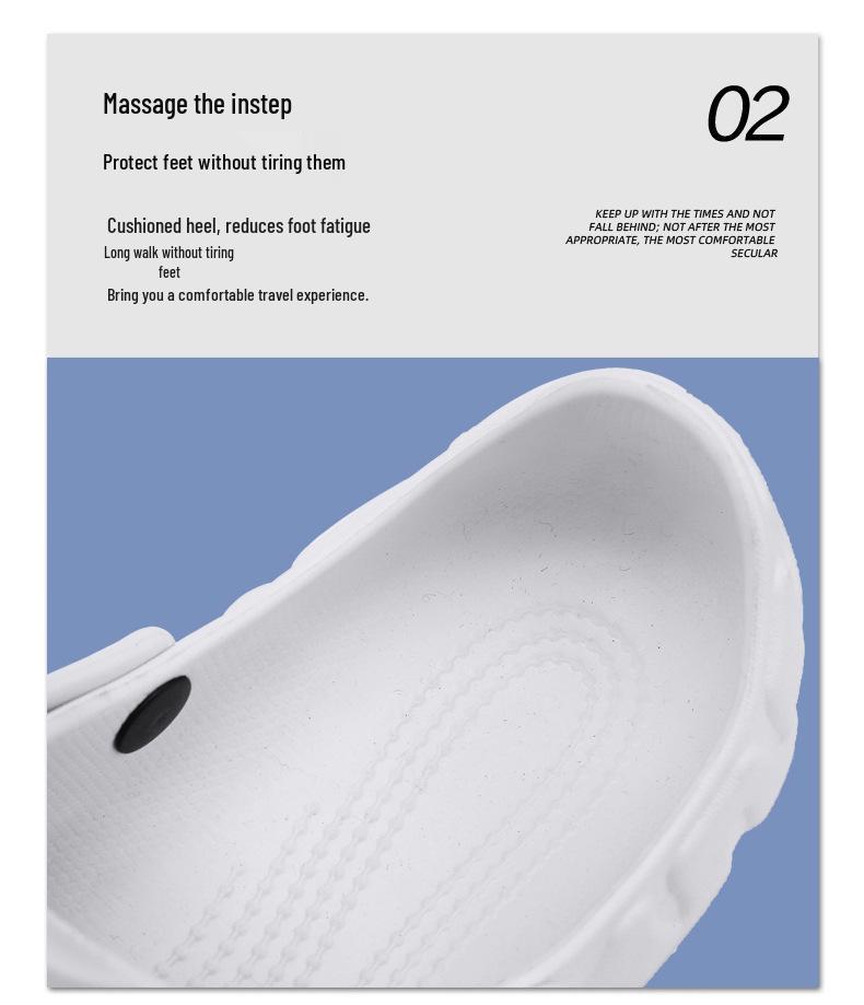 Men's Plus Size Lightweight Breathable Closed-Toe Summer Beach Clogs Sandals