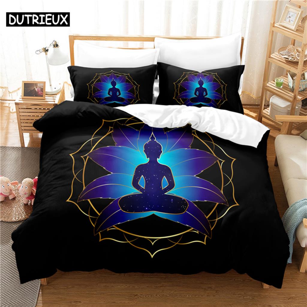 Buddha Quilt Cover Package Queen Dimension Size Single Size Size Full Size Bed 220x240cm Single Size King Dimension Full Bedding Sets Quilt Case