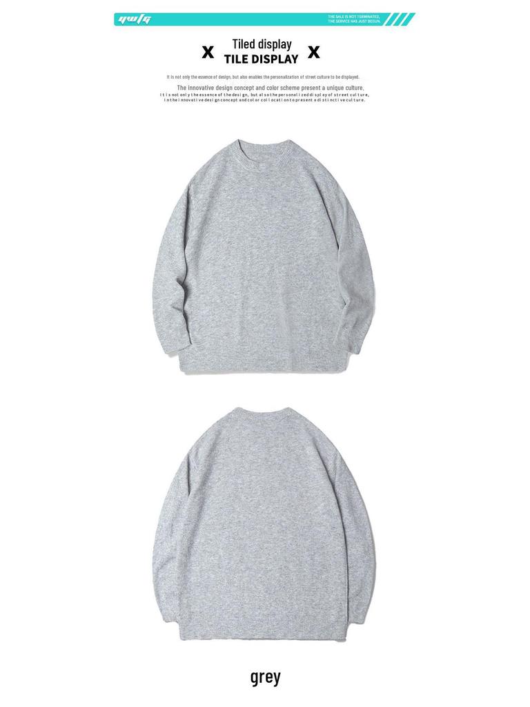 Andre Men's Solid Color Crew Neck Sweater - 2025 Autumn/Winter Long Sleeve Knitwear