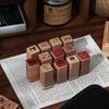 Daily Life 18 Pcs Wood Seal Set Box Diy Diary Decoration Material Stamp Wooden Box 4 Options Wooden Seal Gift