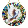 2D Flat Acrylic Charming Dove Stained Style, Suitable for All Seasons, Nurseries, Vintage Home Decor Wall for Bar Kitchen, Restaurant Shop Wall Decor
