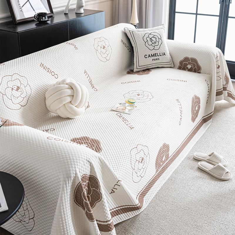 

Летний чехол для дивана из ледяного шелка, легкий роскошный высококачественный кремовый стиль в стиле ретро, ​​французский летний чехол для дивана, полное покрытие, полотенце 200*130cm