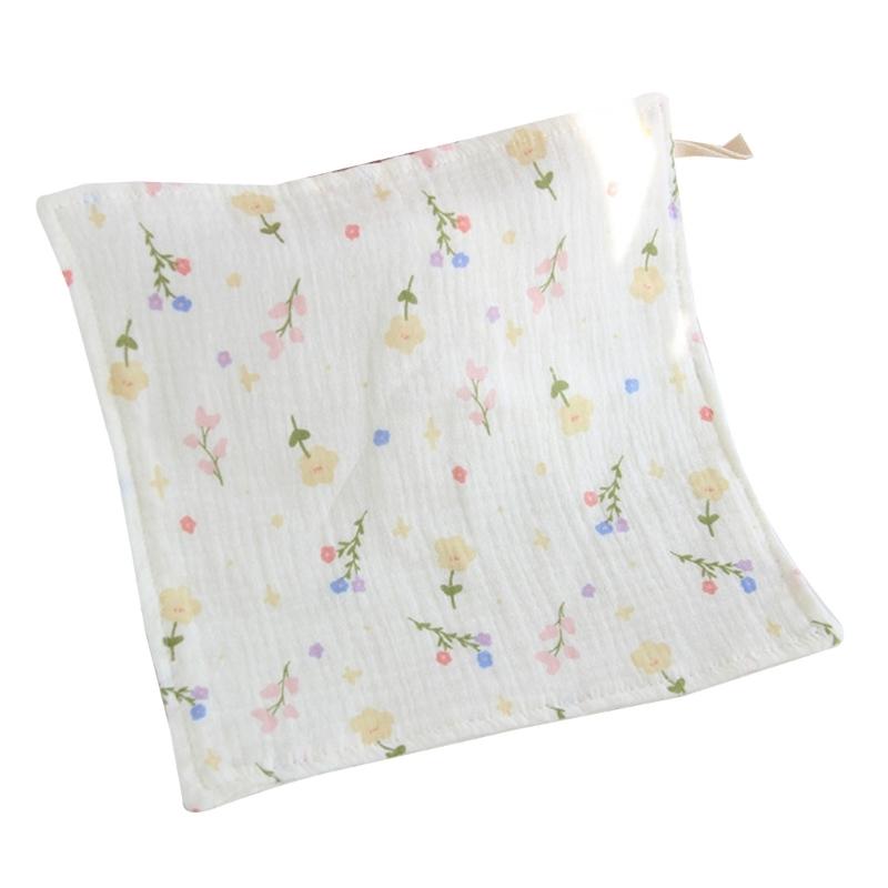 Cotton Washcloth Baby Muslin Face Towel for Delicate Skin 4-layer Absorbent Muslin Hand Washing Towel Newborn Burp Cloth
