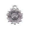 Simple Flower Charms Antique Alloy Pendants For Minimalist Floral Jewelry