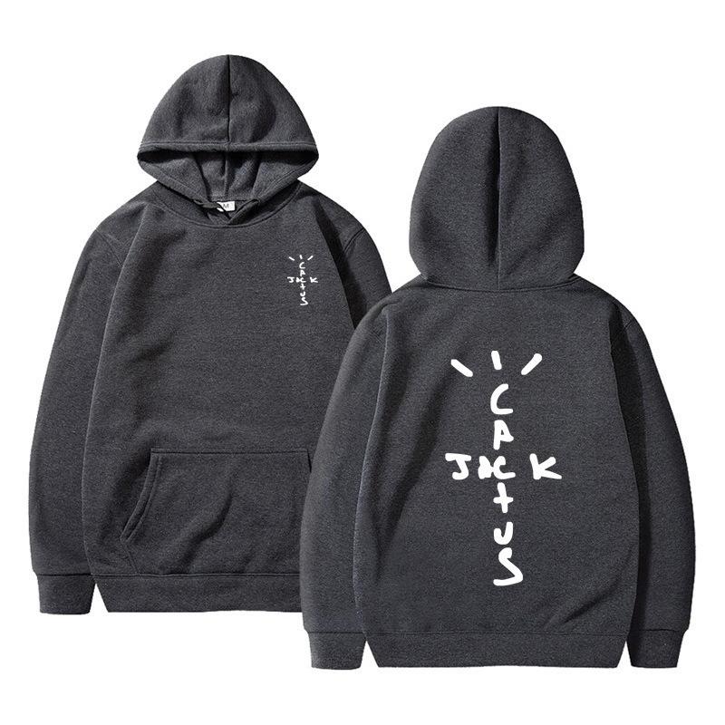 Cactus Jack Swag Alphabet Print Hooded Sweater Women's Hooded Sweatshirt Casual Pullover
