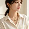 New Chinese Style Simple Abacus Pendant Necklace, Trendy Everyday Niche Versatile Design Women's Sweater Chain Chinese Style Accessory