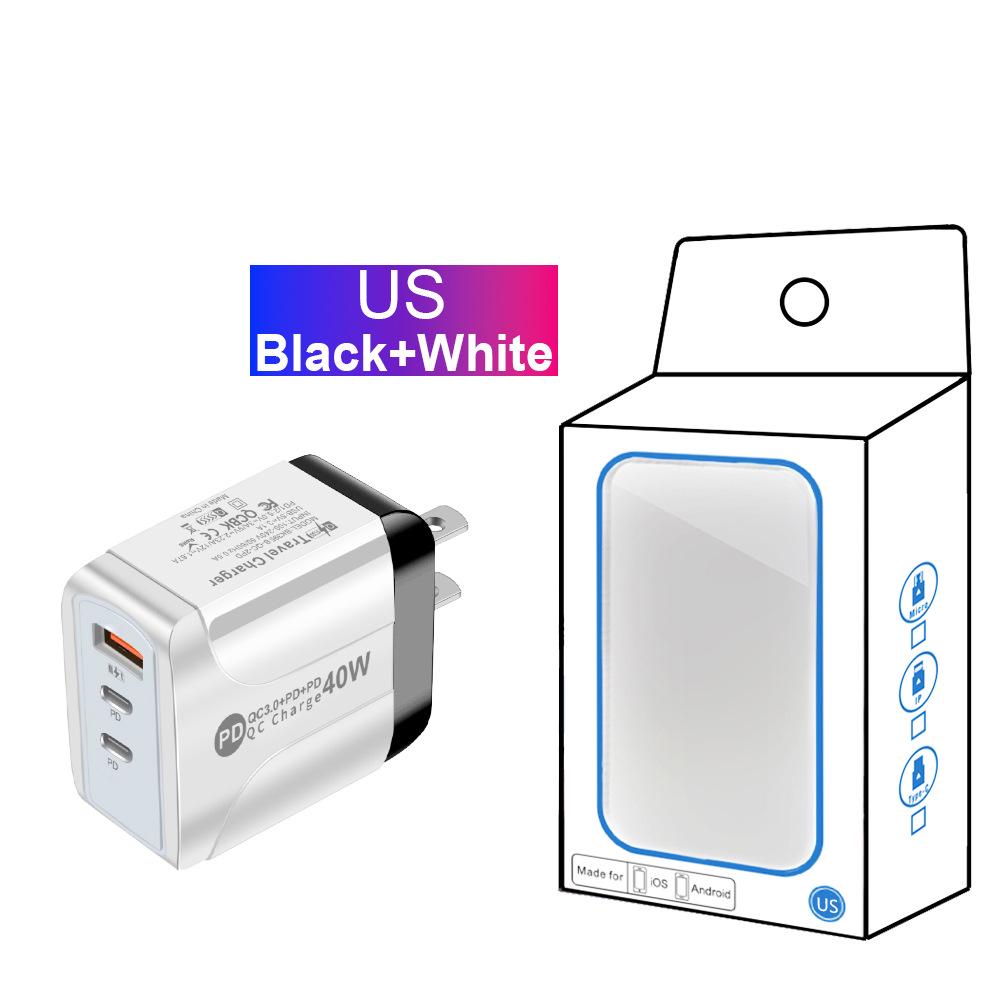 Universal Charger Power Adapter: Compatible with EU, US, UK, and AU Standards (1U + 2PD)