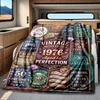 Vintage 1976 Aged To Perfection Celebration Poster Blanket Personalized Name Soft Comfortable Stylish Blanket Car Blanket Perfect For Travel Camping