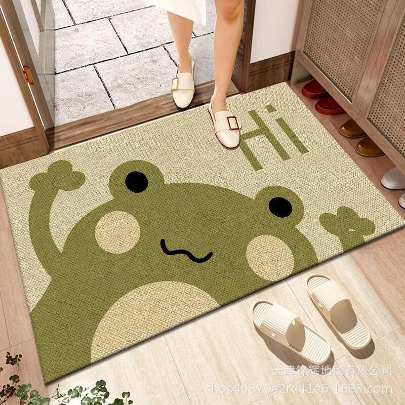 Flax Floor Mat Entry Door Bathroom Non-Slip Floor Mat Dirt-Resistant And Easy To Take Care Of Water-Absorbing, Non-Slip And Wear-Resistant Foot Mat