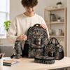 School Backpack Set 4--Over Print Bookbags for Elementary and School Students