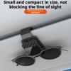 Car Sun Visor Glasses Holder Press Open 1Hand AntiScratch Compact Universal Fit Clip-On Organizer Carbon Fiber Black Beige Brown