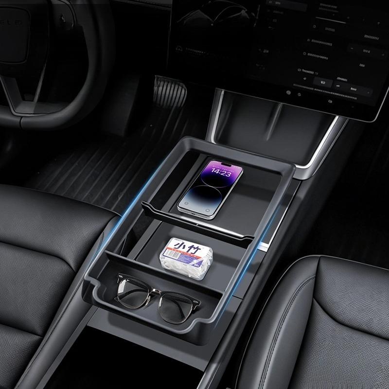 For Tesla Model Y Juniper Model YL Central Control Panel Storage Box Model 3 Highland Panel Frame Glasses Case Car Storage Tray