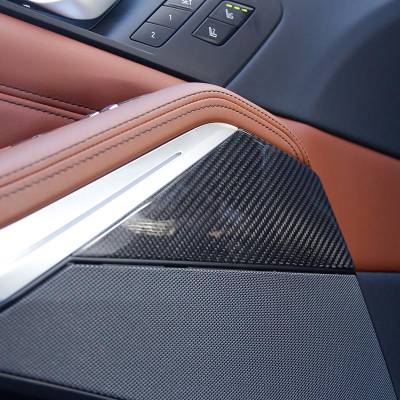 For BMW X5 X6 X7 G05 G07 2019-2024 Real Carbon Fiber Car Inner Door Panel Cover Decoration Car Interior Modification Accessories