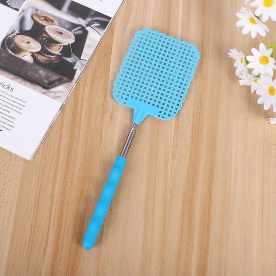 Extendable Fly Swatter Stainless Steel Telescopic Handle Insect Swatter Portable Mosquito Control Swatter for Insects Indoor Outdoor Kitchen
