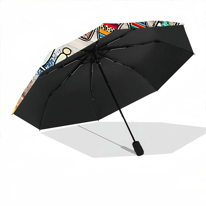 1pc Nurse Print Folding Umbrella | Elegant Design, Fashionable Accessory, Durable Construction, Sturdy Ribs yy251107009