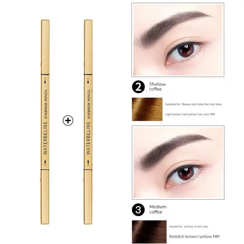 [Buy 1 Get 1 Free] Eyebrow Pencil Long Lasting Waterproof Non-Decolorizing Sweat-Proof Distinct Look Wild Eyebrow Novice Female Official Authentic