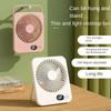 Portable Desktop Mini Handheld Mute Table Fan With Power Display 5 Speeds Adjustable Cooling Foldable Desk Fan