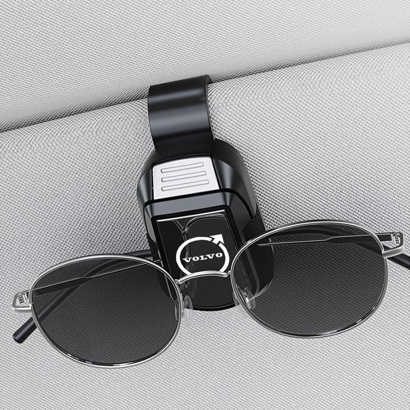 Mirror Style Car Sun Visor Glasses Holder Sunglasses Clip For Volvo V60 V40 XC90 S60 C30 XC60 V50 Olestar AWD XC40 Car Interior