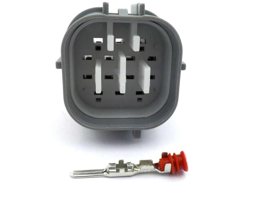 14-Pin Chassis Car Connector Assembly Electric Waterproof Terminal Wire Harness Connector 6181-0077 (Grey,14P) серый