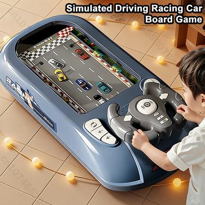 Children's Steering Wheel Driving Toys Vehicle Electronic Simulation Racing Adventure Game Kid Toys Cool Interactive Xmas Gifts