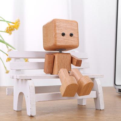 Niedliche Wackelbeine Holzmann Figur Auto Innenraum Kleine Schreibtischornamente Lustige Holz Bein schwingende Figur Geschenke Heimdeko