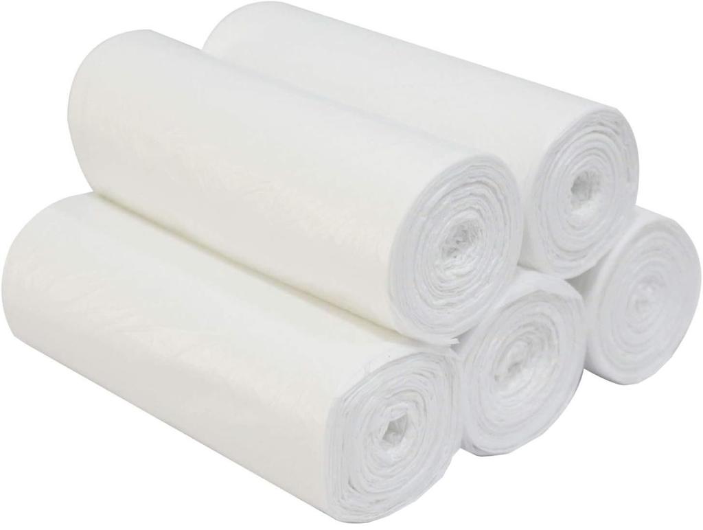 Bolsas de Basura Pequeñas Biodegradables de 4 Galones - 100 Unidades / 5 Rollos Bolsas de Basura Biodegradables y Reciclables para Cubos de Basura de Baño, Cocina y Oficina