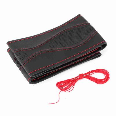 Coprivolante in Pelle 38cm15in Cucitura a Mano Goffratura con Ago e Filo