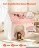 VEVOR Kids Play Tent PVC Frame Playhouse for Kids with Padded Mat Pink, for Toddlers Girls Boys, Indoor & Outdoor, Reading Nook Nap Bed Tent