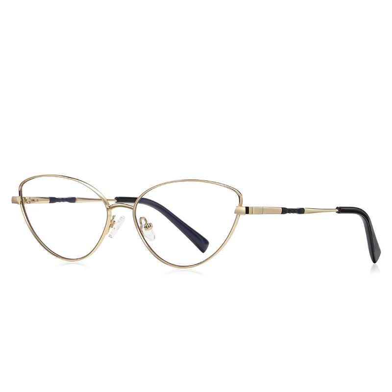 JMISUS Retro Small Cat Eye Optical Eyewear High-quality Metal Progressive Multifocal  Optical Eyewear for Women Single Version1.56None