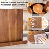 WXCOO Long Magnetic Knife Block Kitchen Holder Acacia Wooden Kitchen Counter Strong Enhanced Magnets Stands Storage Knife Holder