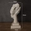 Il Silenzio è Oro Personaggio Retrò Resine Statua Scultura Astratta di Volto Umano Decorazione da Scrivania Arredamento Decorazioni per la Casa Vintage