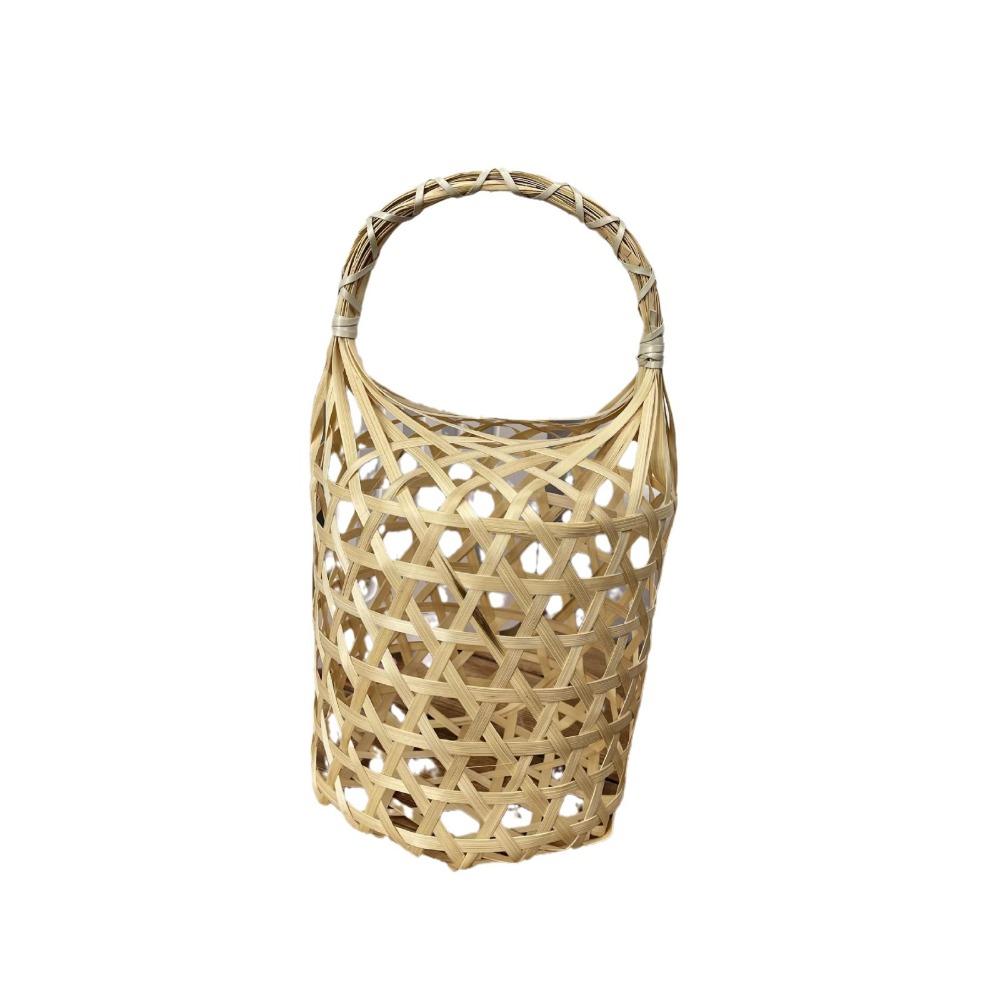 

Bamboo Woven Hand-held Basket Retro Storage Box Chinese Style Gift Packaging Box Pastry бежевый