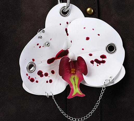 Creative Simulation Flower Bag Pendant Exquisite Phalaenopsis Orchid Lily Keychain Backpack Decoration Accessories Gifts