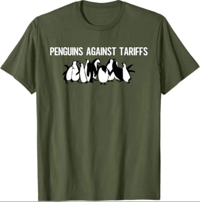 

Funny Penguins Against Tariffs Sarcastic Saying Meme T-Shirt L