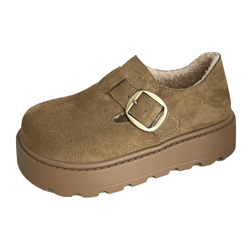 2025 Autumn New Heightening Single Shoes Bag Head Women's Shoes Muffin French Fashion Casual Daily Platform Women's Shoes