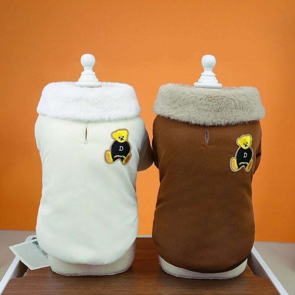 Windproof Dog Hiking Jacket Plush Dog Bodysuit Fashion Pet Clothes for Small Medium Dog