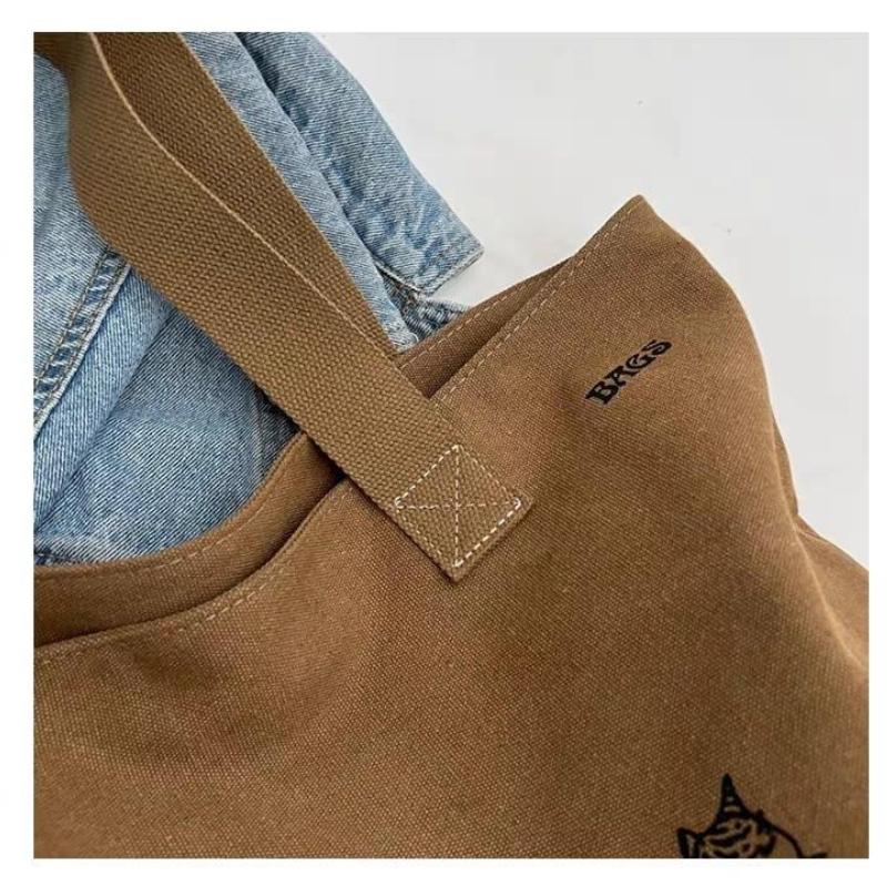 Frühling und Sommer Große Kapazität Canvas Tasche, Modische Damen Einzel Schulter Handtasche, Studentische Frühjahrs-Ausflugs-Reisetasche