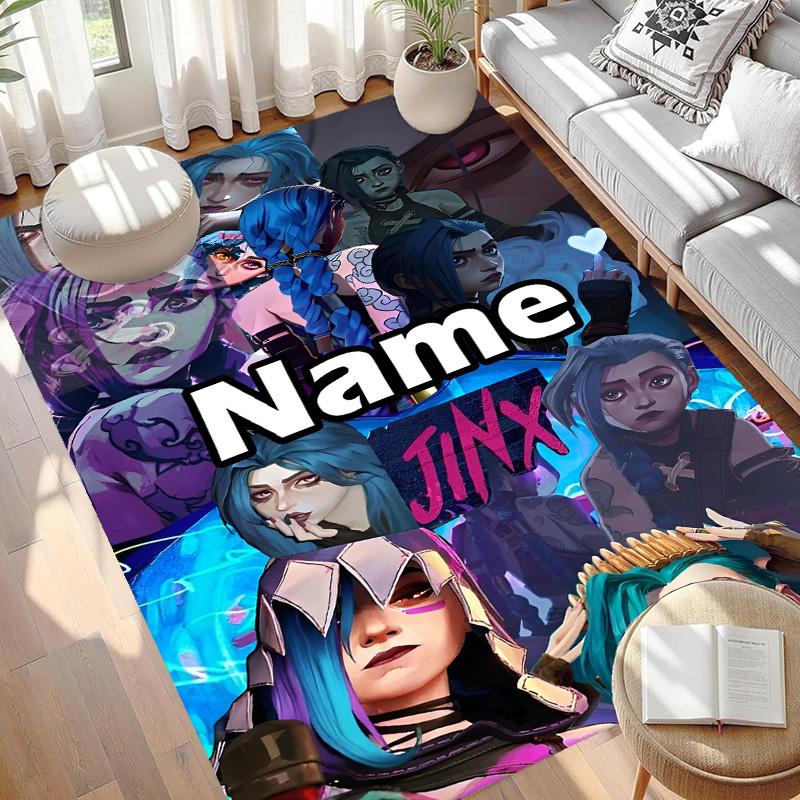 Custom Name Personalized Jinx Print Carpet, Versatile Home Decor Rug, for Playroom, Apartment, Balcony, Entryway, Hallway Gift