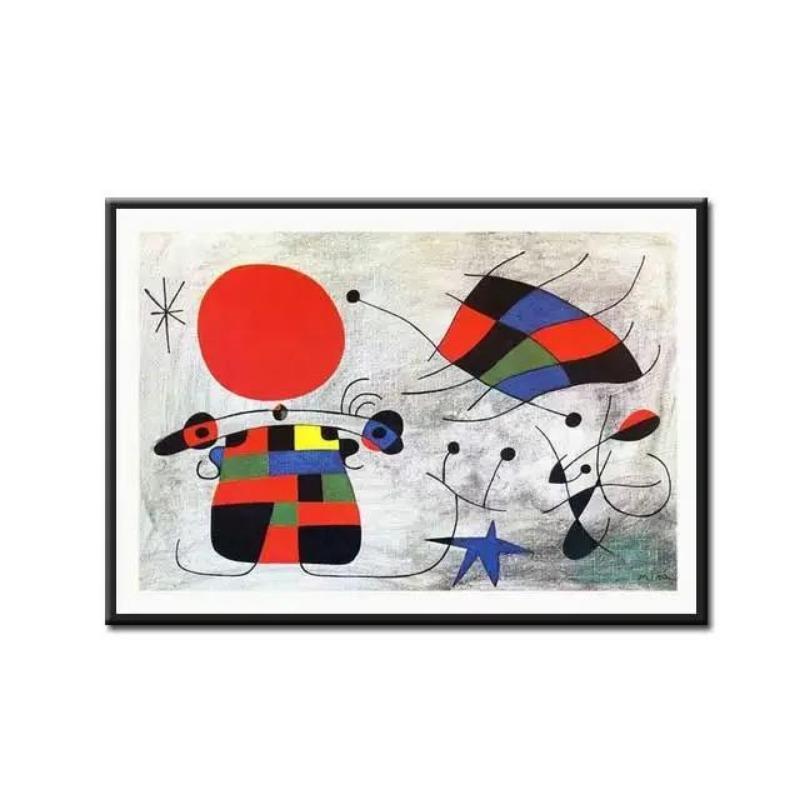 

Vibrant Modern Pop Wall Art Joan Miro Surrealism Colorful Abstract HD Canvas Poster Prints for Bedroom Living Room Decor Perf 21cm×30cm NoFrame